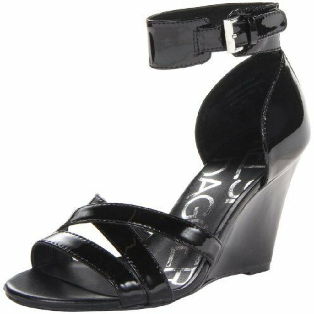 Brand New Kelsi Dagger Black Wedge Sandal 8.5